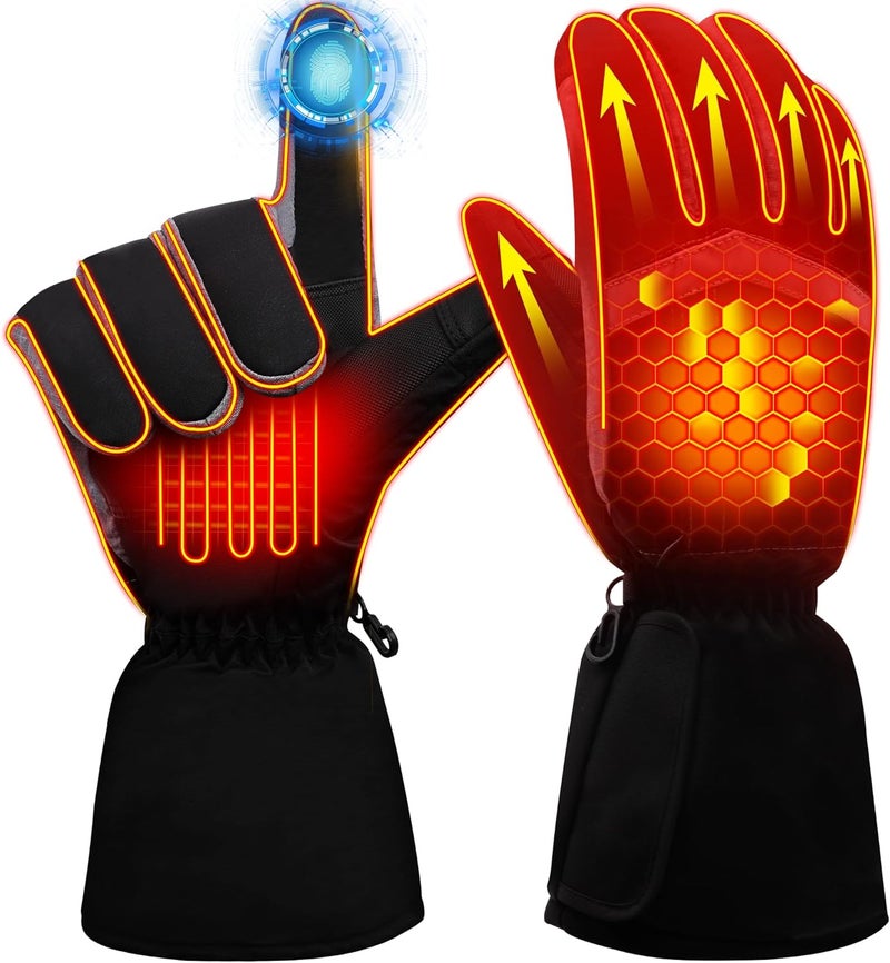 Rabbitroom Store USB Heated Gloves for Women Electric Touchscreen Waterproof Heated for Raynauds Arthrithis Hand Warmer Rechargeable Winter Ski Work Design Winter Gift for Indoor and Outdoor(Large) - Image 1